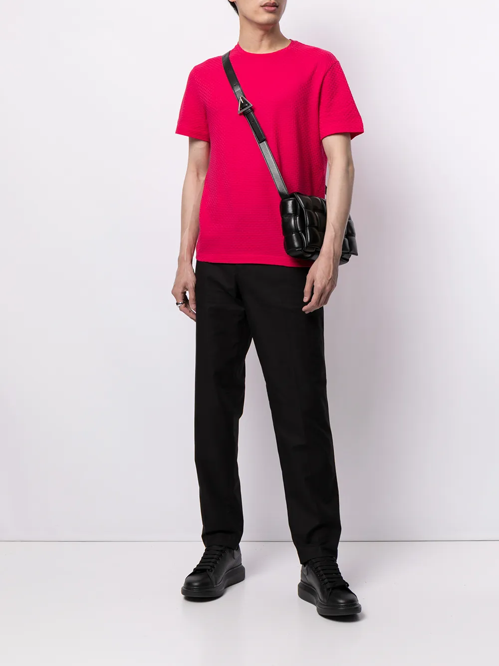 фото Emporio armani фактурная футболка с круглым вырезом