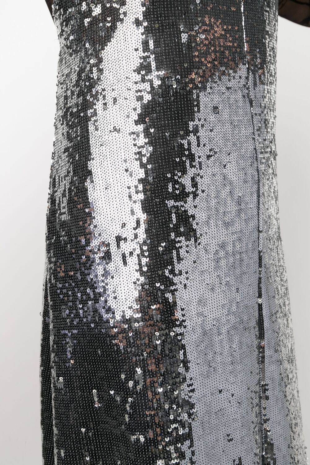 Shop Junya Watanabe Metallic-effect Sequinned Maxi Dress In Silver