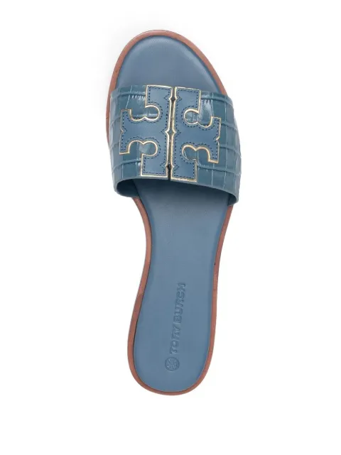 tory burch blue slides
