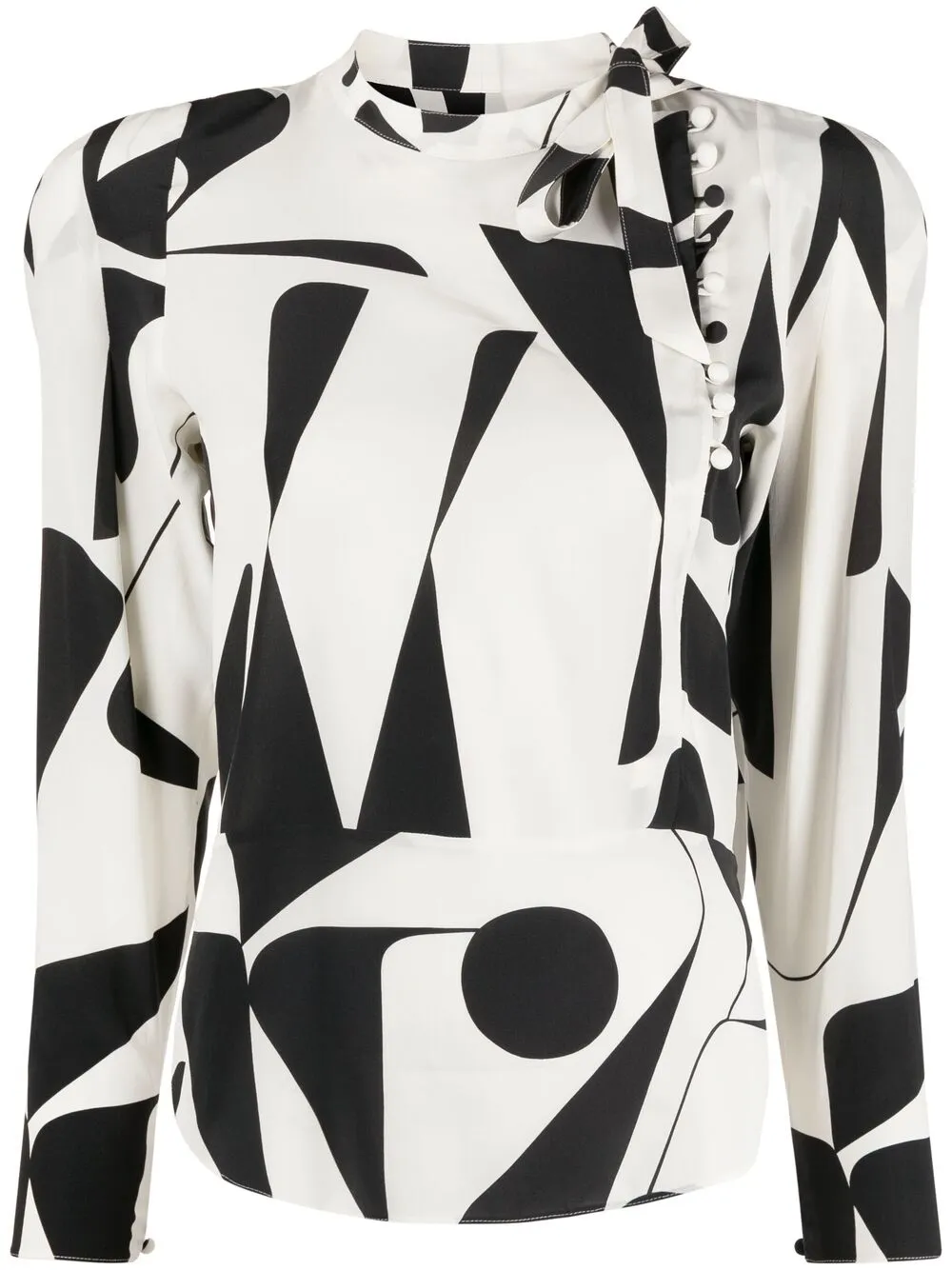 ISABEL MARANT Artus abstract-print blouse | White | Image 1