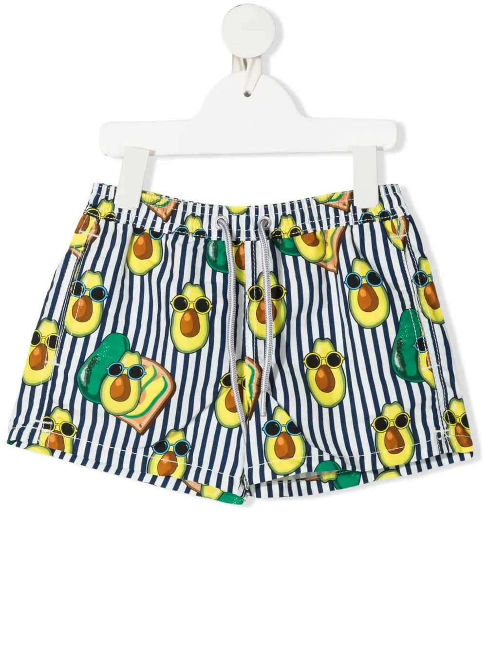 

MC2 Saint Barth Kids shorts de playa con estampado de aguacates - Blanco
