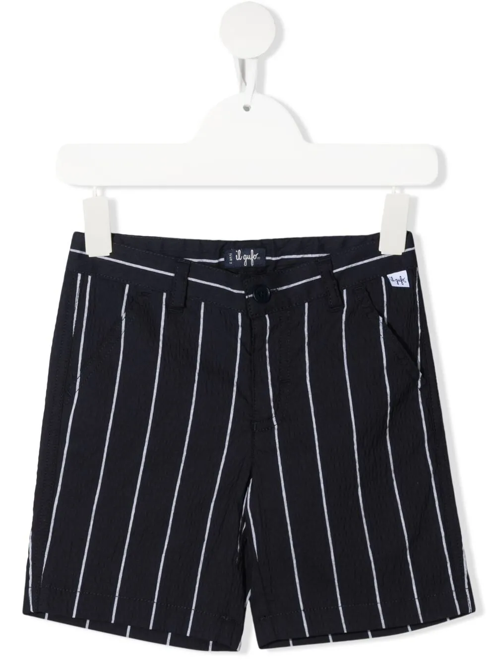 

Il Gufo mid-rise striped shorts - Blue