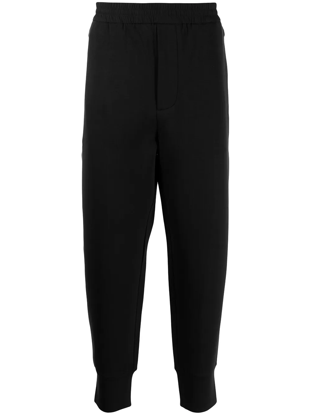 EMPORIO ARMANI LOGO-PATCH TRACK PANTS