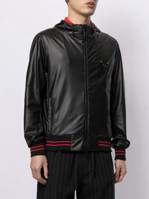 Emporio Armani Logo Patch Hooded Jacket Farfetch