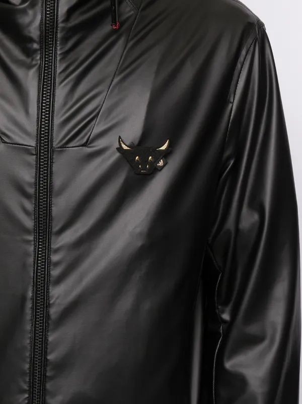 Emporio Armani Logo Patch Hooded Jacket Farfetch