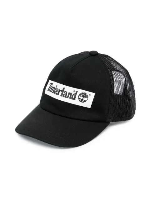 Timberland Kids logo print baseball cap