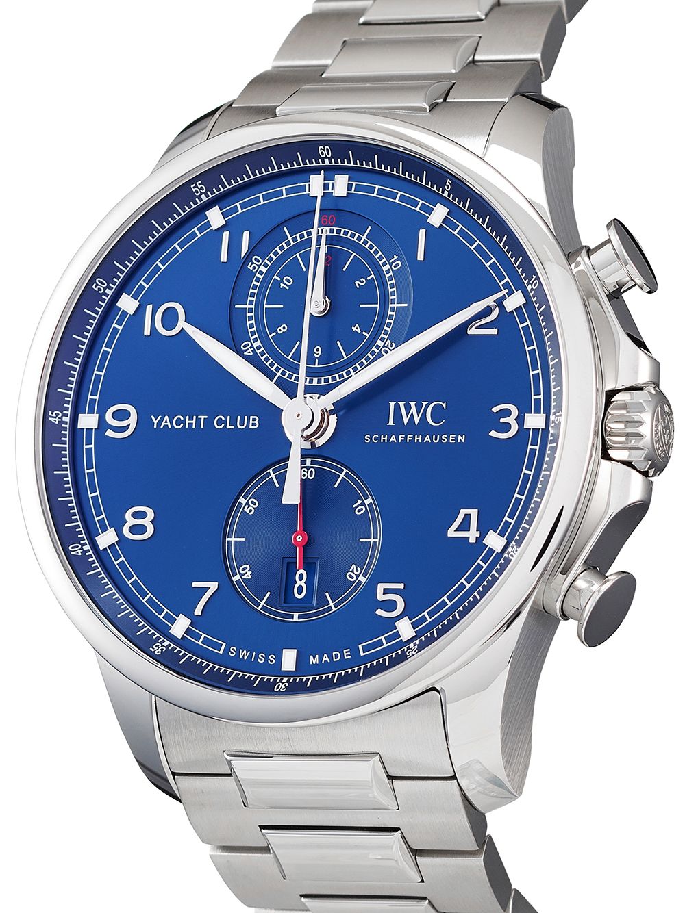 фото Iwc schaffhausen наручные часы portugieser yacht club chronograph pre-owned 44.6 мм 2020-го года