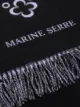 Marine Serre monogram fringed scarf