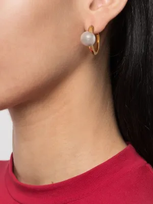 AMBUSH MINI BALL CLOSURE EARRINGS フープピアス（Pave Mini