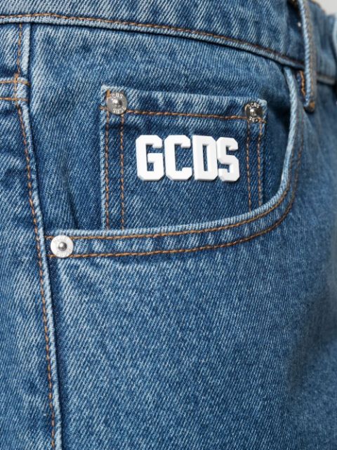 Shop Gcds mid-rise straight-leg jeans with Express Delivery - FARFETCH