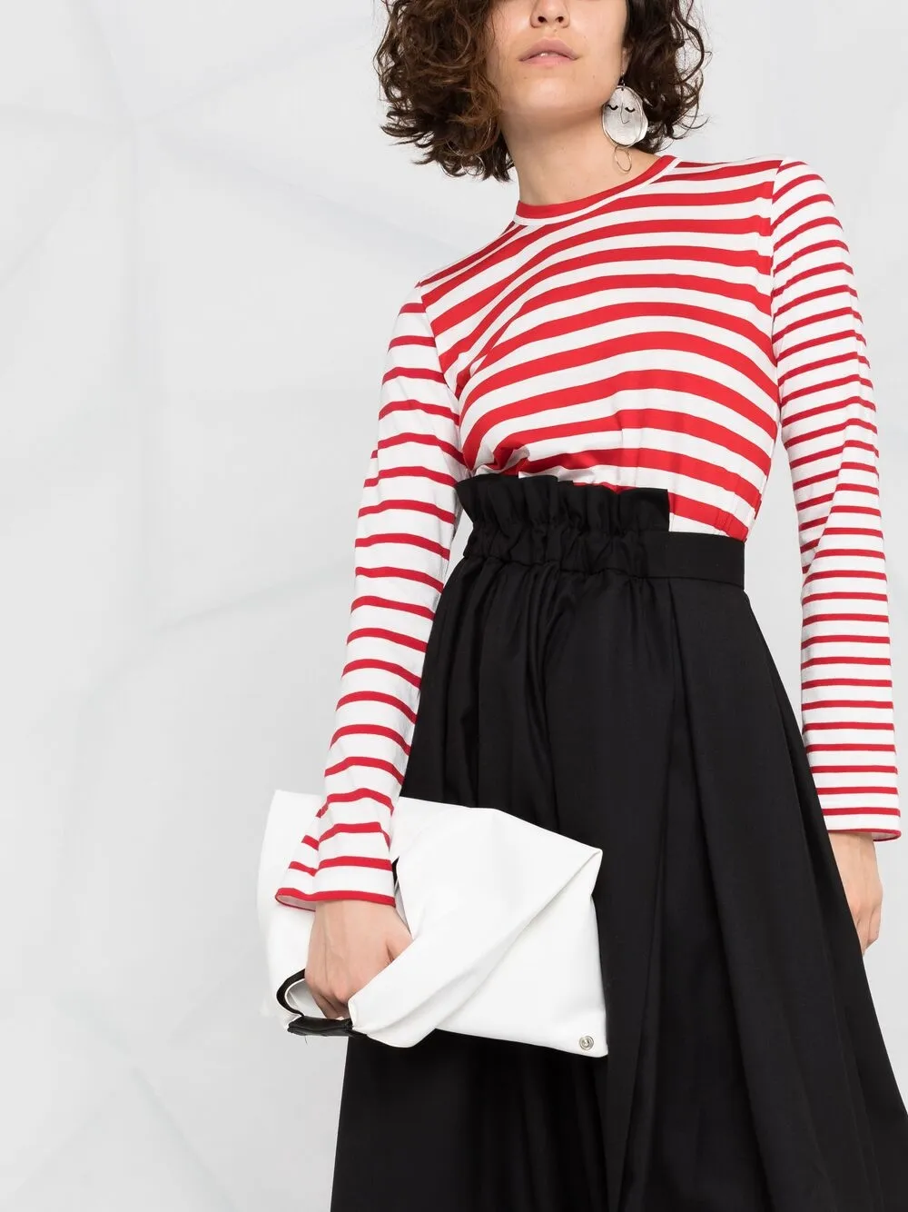 фото Comme des garçons comme des garçons полосатая футболка с длинными рукавами