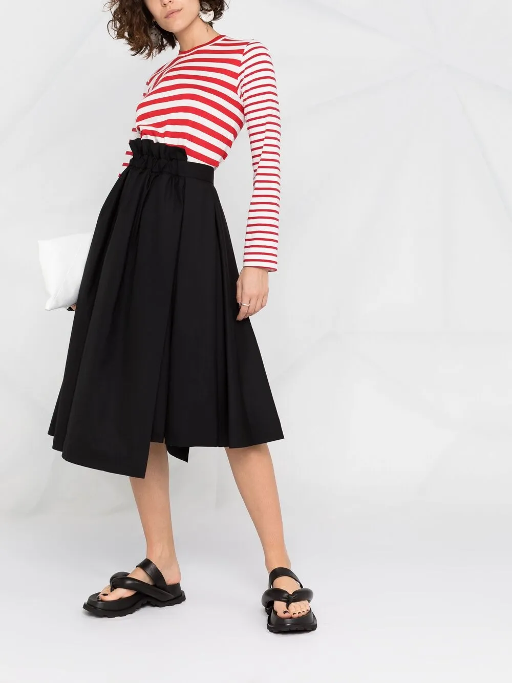 фото Comme des garçons comme des garçons полосатая футболка с длинными рукавами