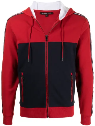 Michael Michael Kors logo print zip up Hoodie Farfetch