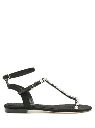 dressy black flat sandals