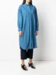Nude ballon-sleeves tie-waist shirt