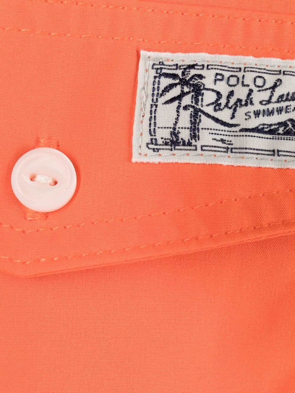 Shop Polo Ralph Lauren Logo Drawstring Swim Shorts In Orange