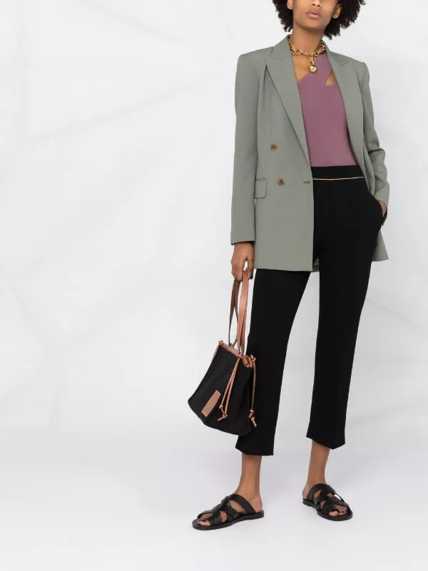 パンツ Max Mara Stella Pants Max Mara Stella クロップドパンツ | ブラック | FARFETCH JP