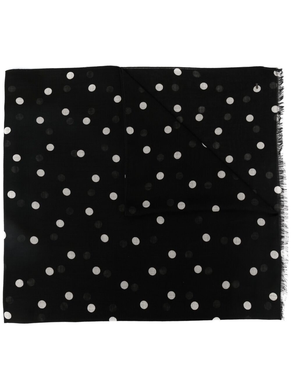 Image 1 of Saint Laurent polka-dot cashmere scarf