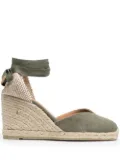 Castañer Carina 80 canvas wedge espadrilles - Green