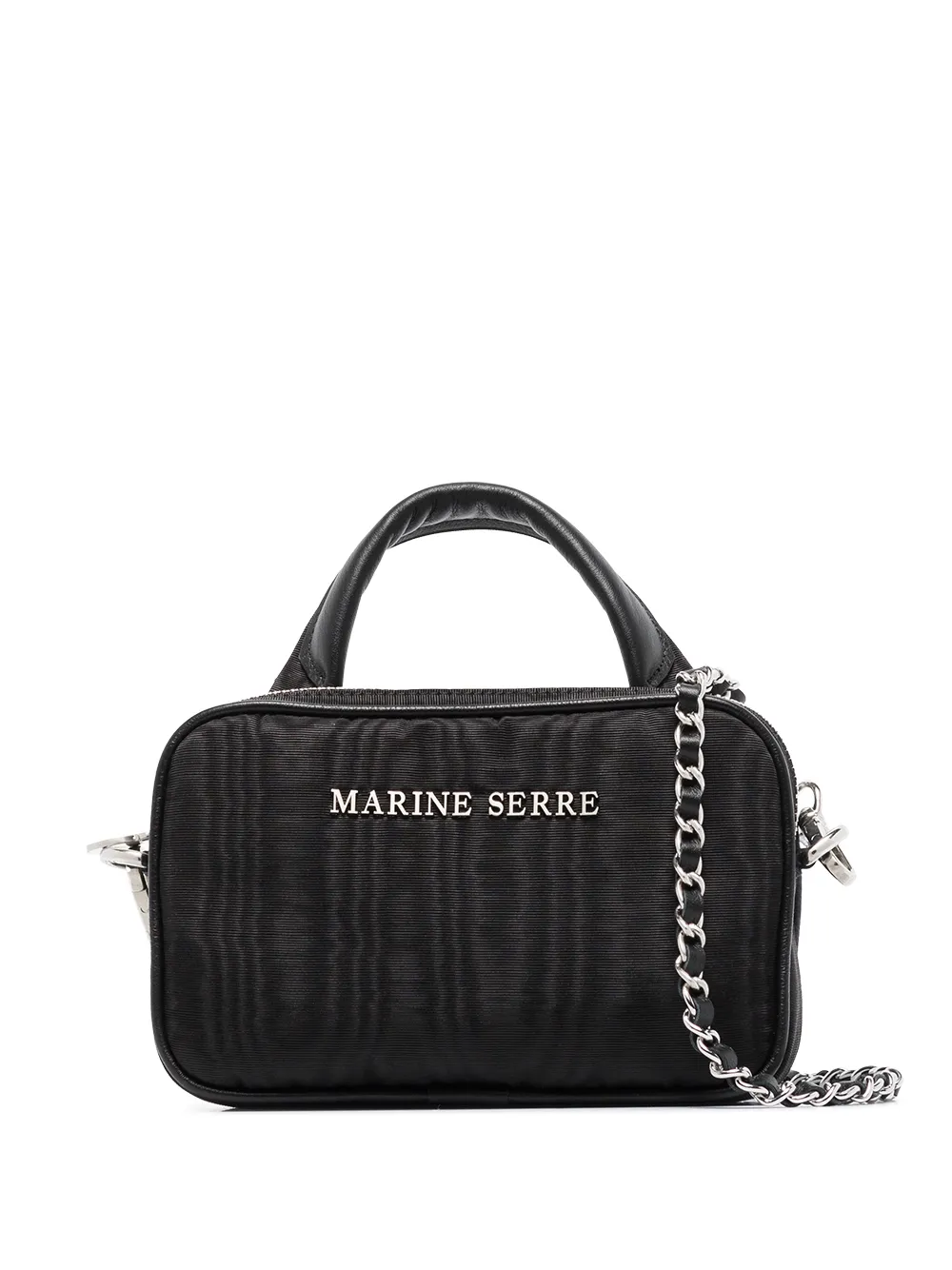 

Marine Serre bolsa mini con letras del logo - Negro