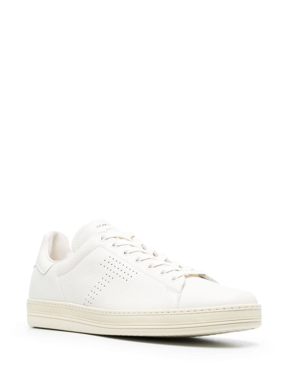 Image 2 of TOM FORD punch-hole detail lace-up sneakers