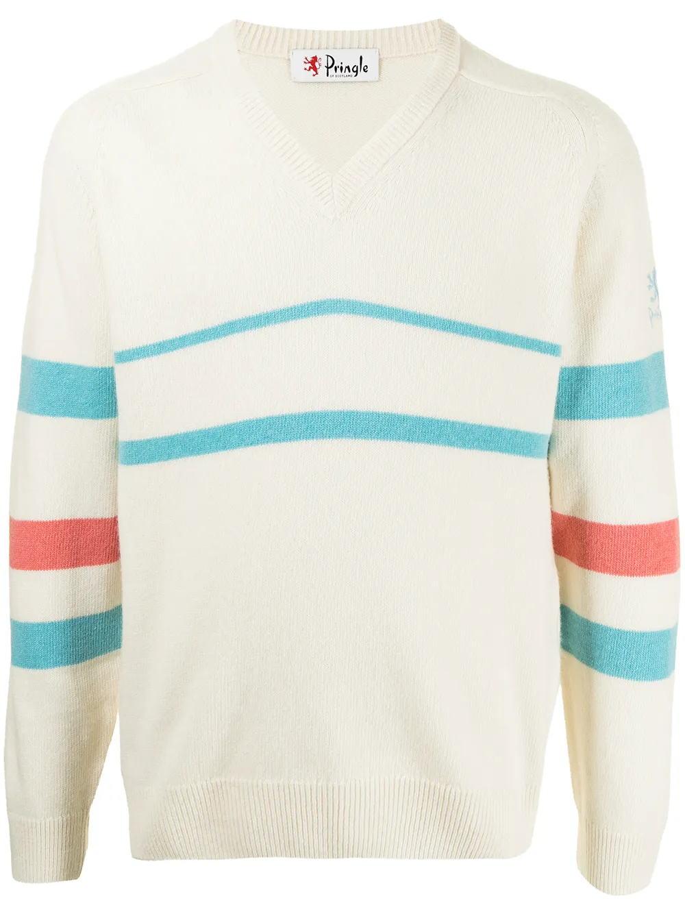 

Pringle of Scotland suéter Archive Stripe - Blanco