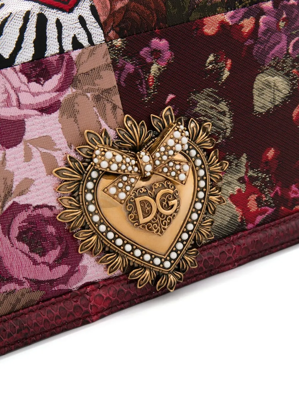 фото Dolce & gabbana жаккардовая сумка на плечо devotion