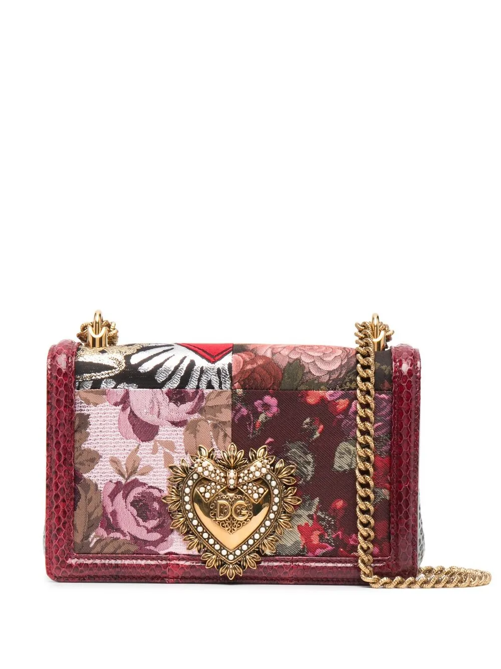 фото Dolce & gabbana жаккардовая сумка на плечо devotion