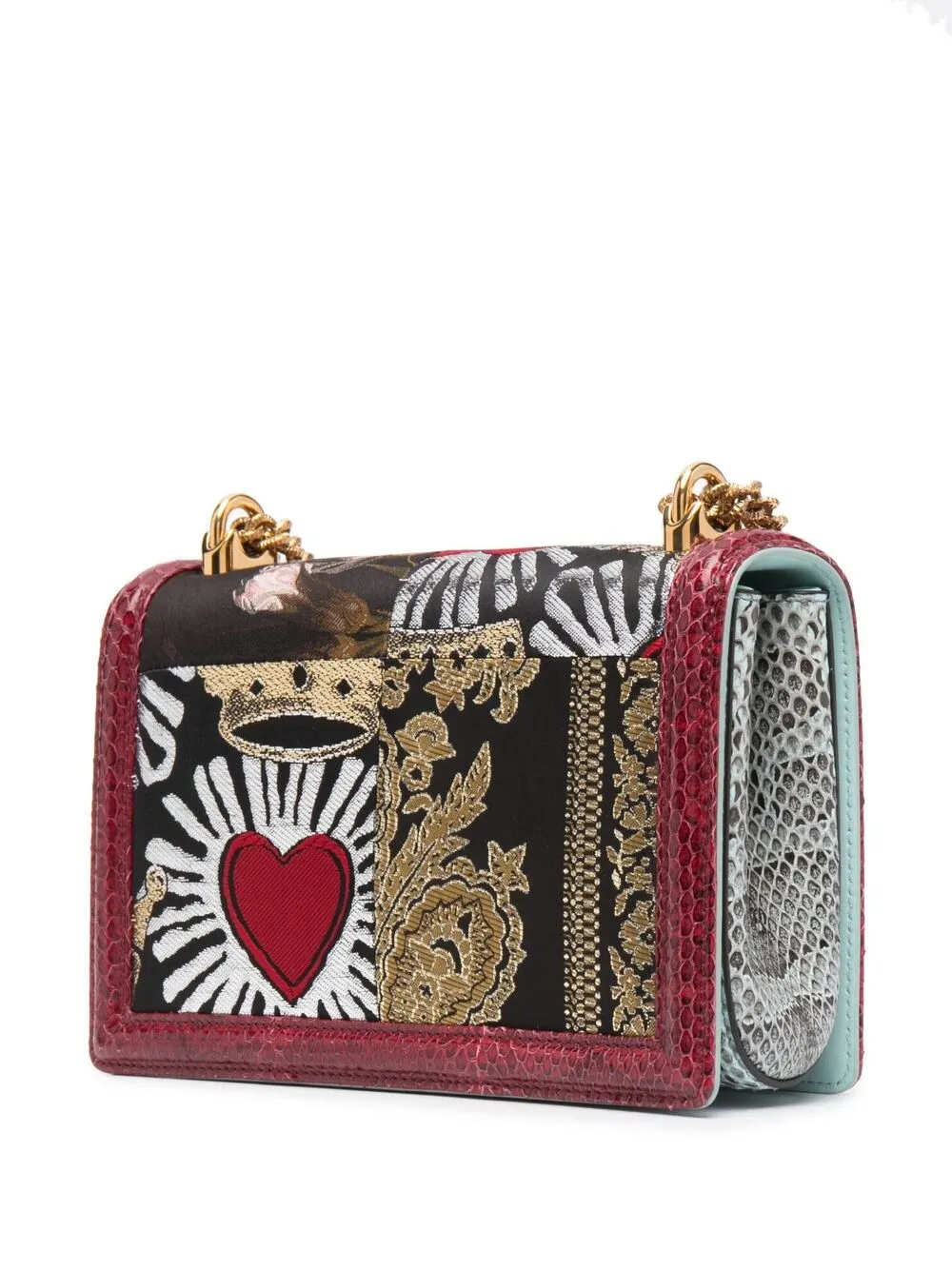 фото Dolce & gabbana жаккардовая сумка на плечо devotion