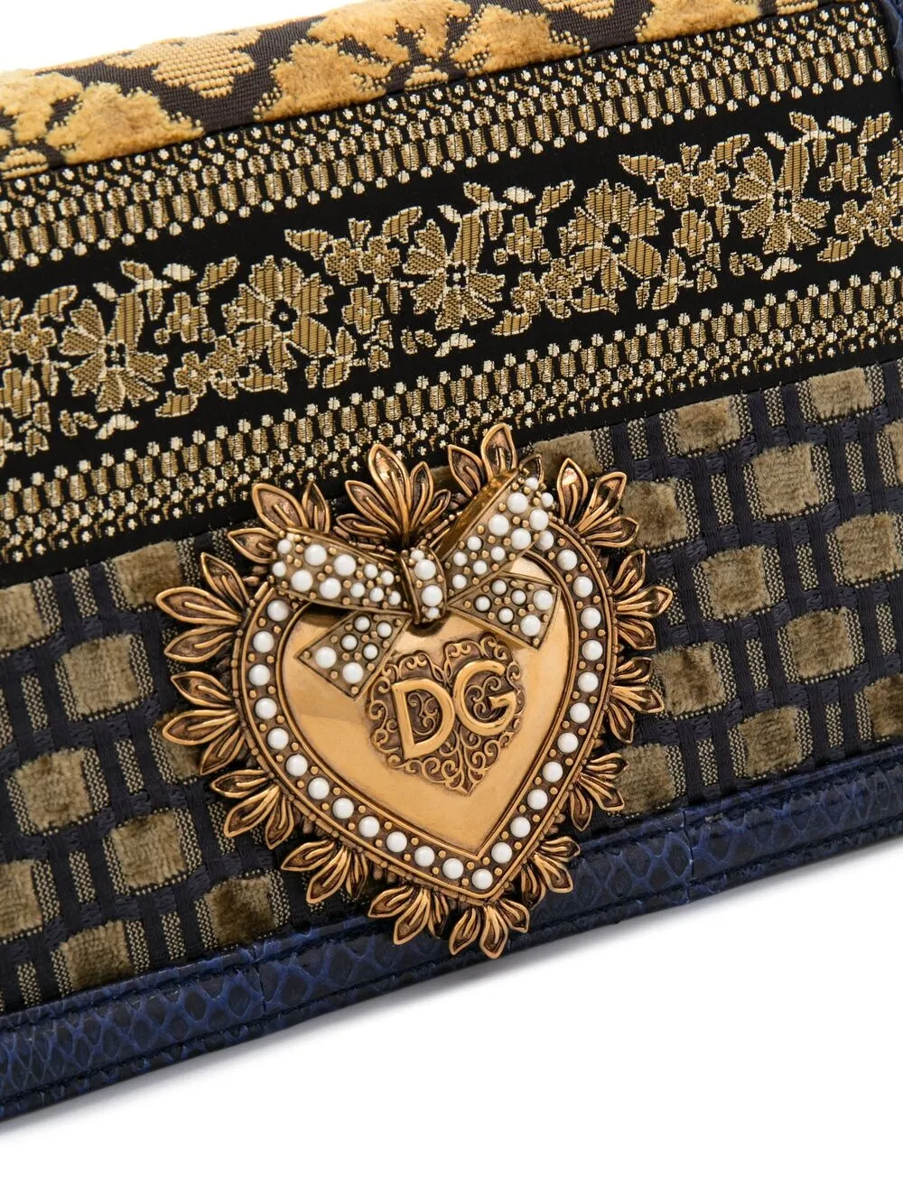 фото Dolce & gabbana сумка на плечо devotion в технике пэчворк