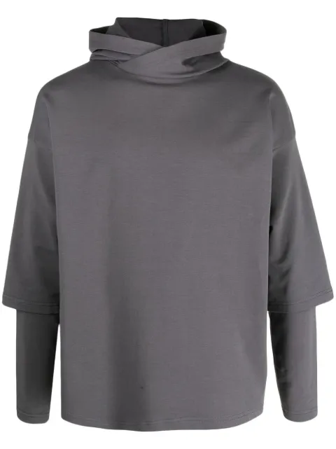 Alchemy layered drop-shoulder hoodie