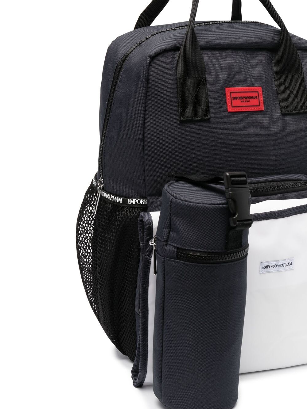 Shop Emporio Armani Logo-patch Backpack In Blue