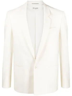 saint laurent white blazer
