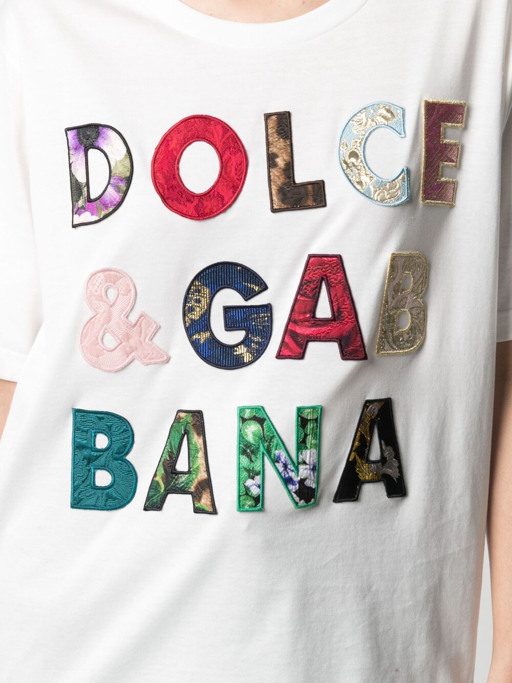 фото Dolce & gabbana футболка с вышитым логотипом