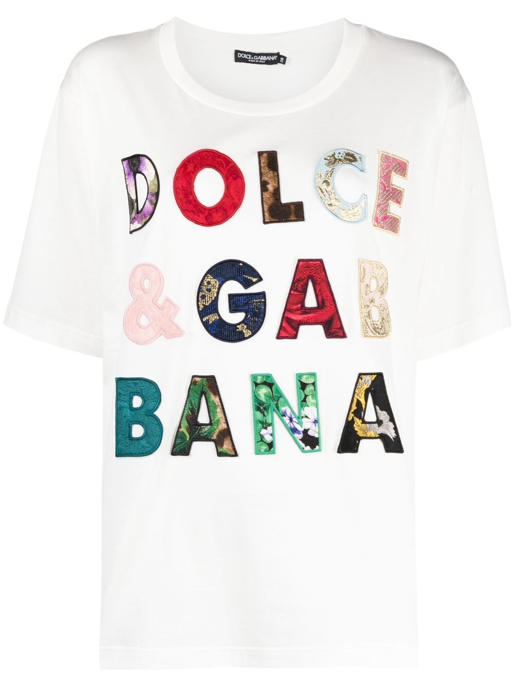 фото Dolce & gabbana футболка с вышитым логотипом