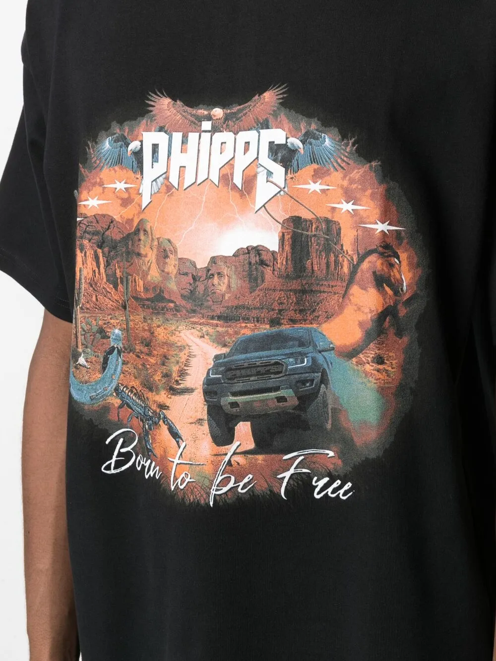 фото Phipps футболка из органического хлопка с графичным принтом