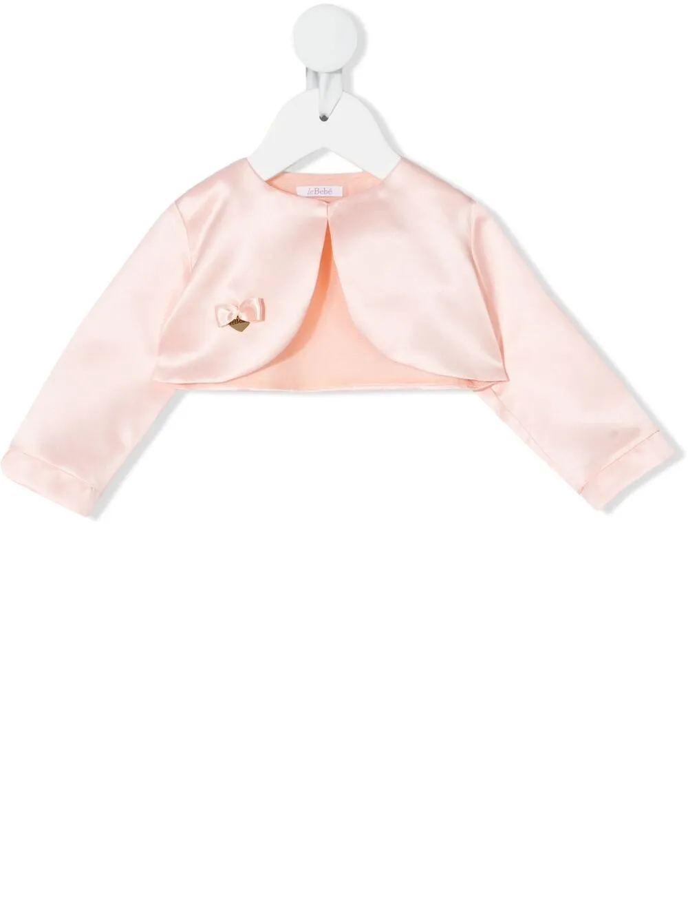 Le Bebe Enfant Babies Bow Detail Bolero Jacket In Pink Modesens