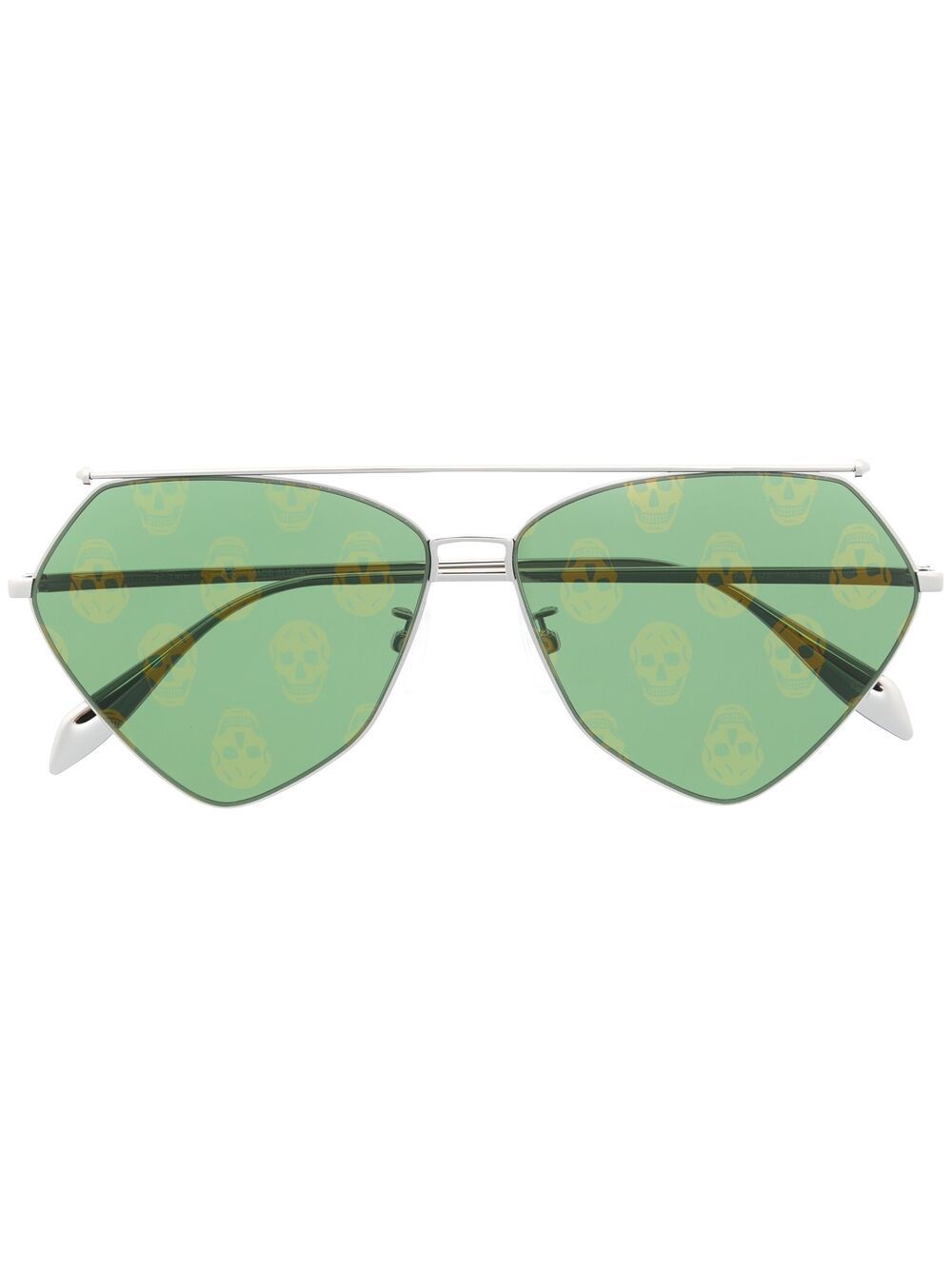 ALEXANDER MCQUEEN TOP PIERCING PILOT-FRAME SUNGLASSES