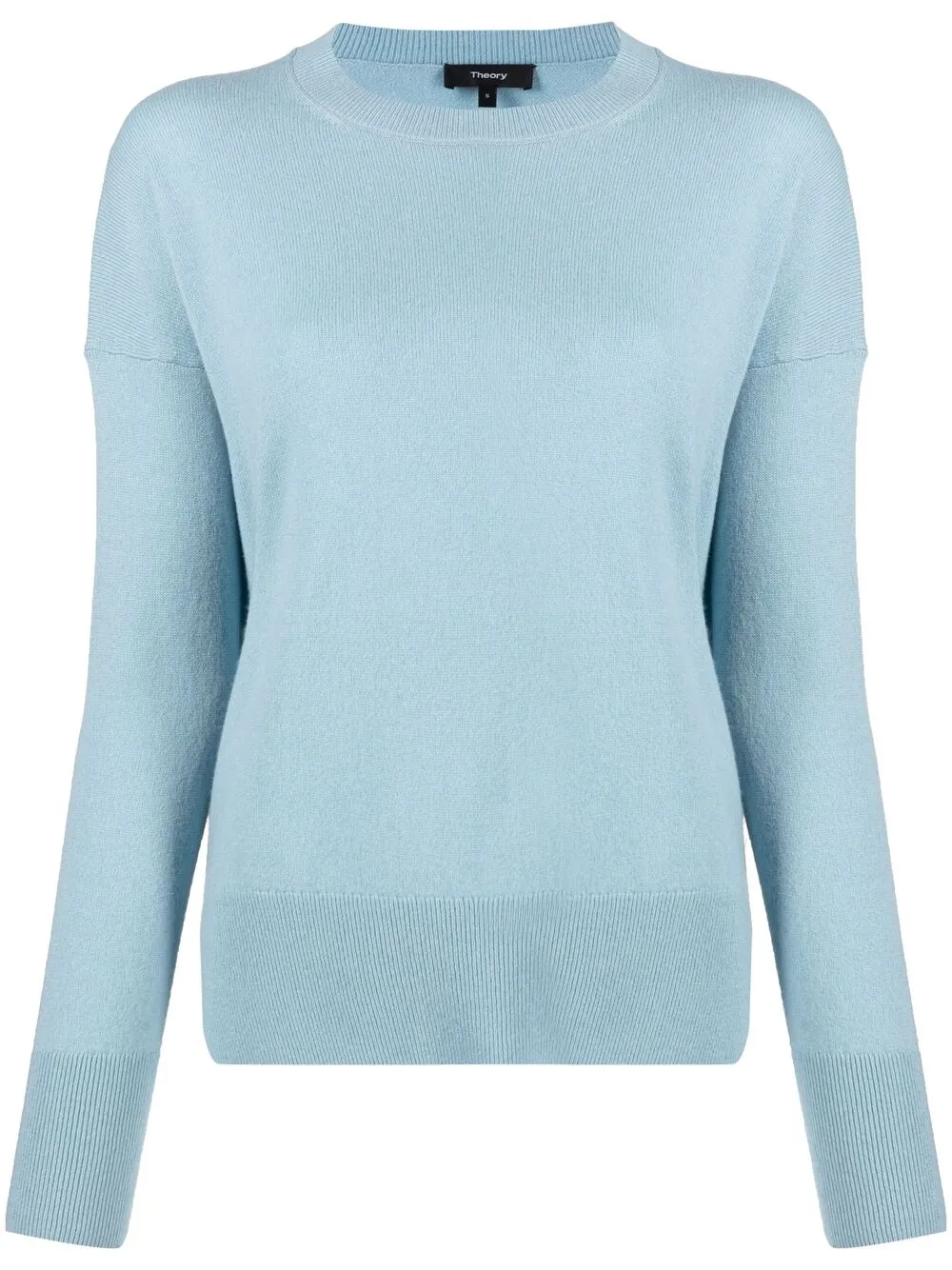 Theory Karenia Cashmere Crewneck Sweater In Blue