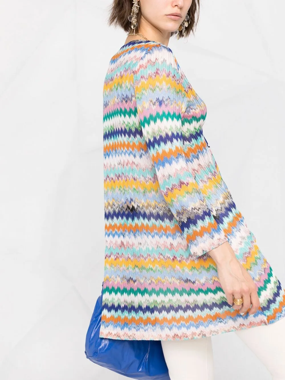 фото Missoni трикотажный топ с завязками и узором шеврон