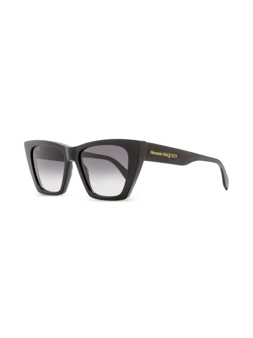 Alexander McQueen Eyewear logo-debossed cat-eye frame sunglasses - Black