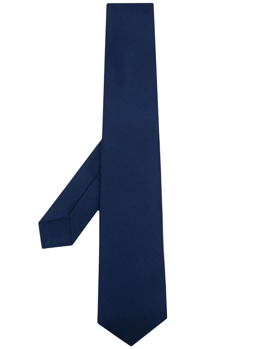 Kiton Ribbed Silk Tie In Blue