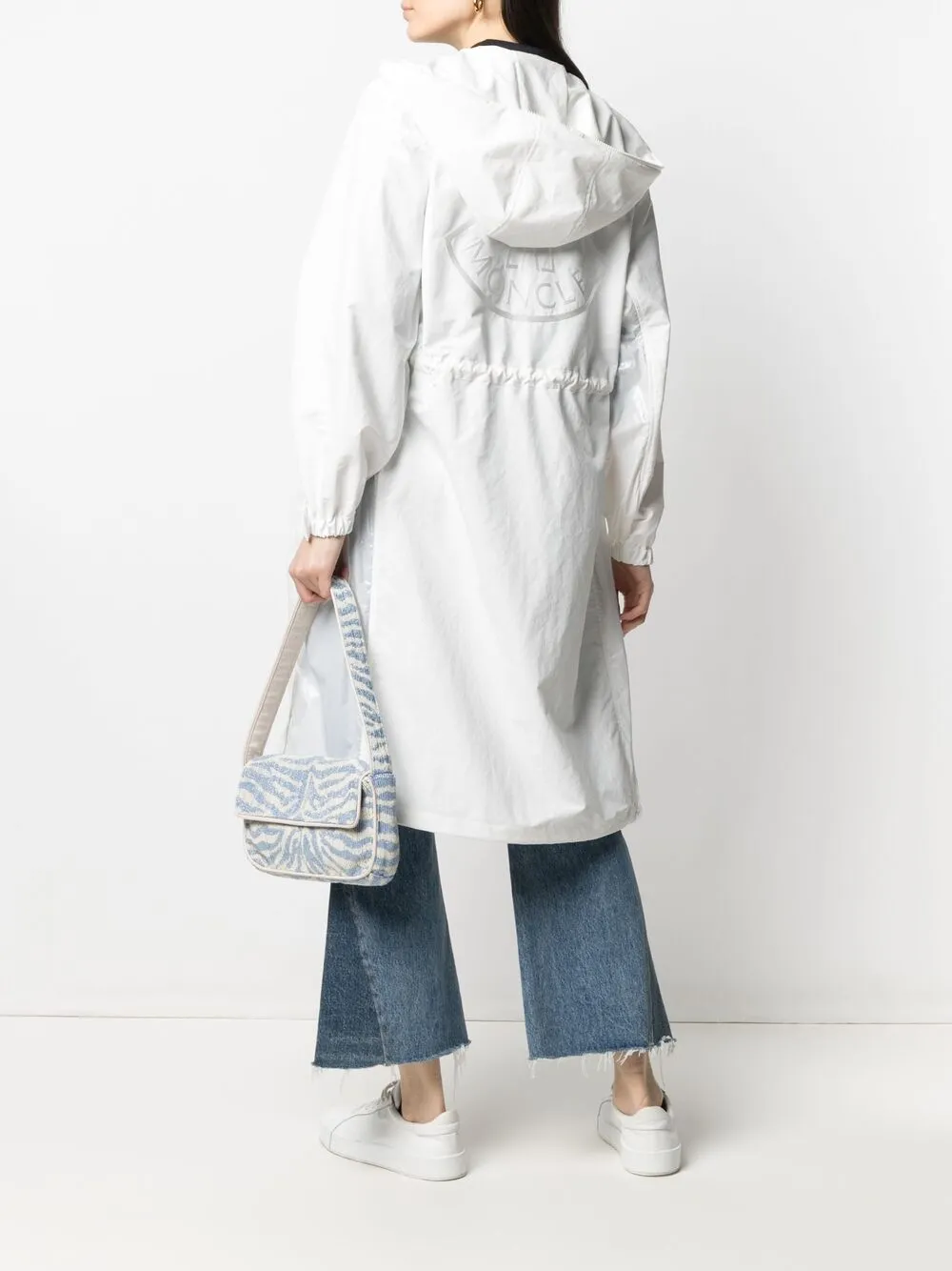 Moncler drawstringwaist Hooded Raincoat Farfetch