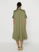 Lee Mathews Elizabeth pointed-collar shirt dress
