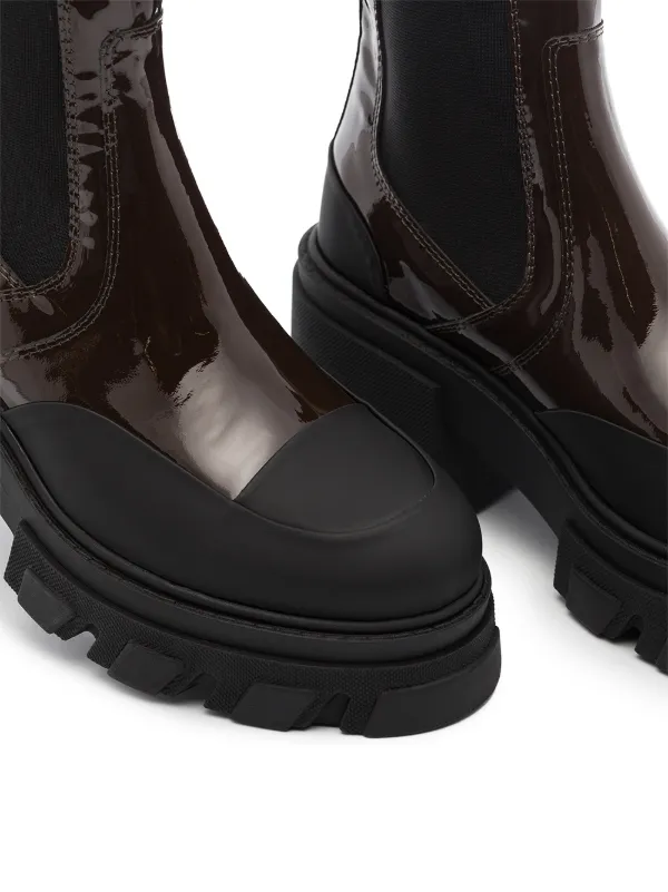 GANNI chunky-sole Ankle Boots - Farfetch