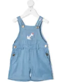 Monnalisa patch-detail denim dungarees - Blue