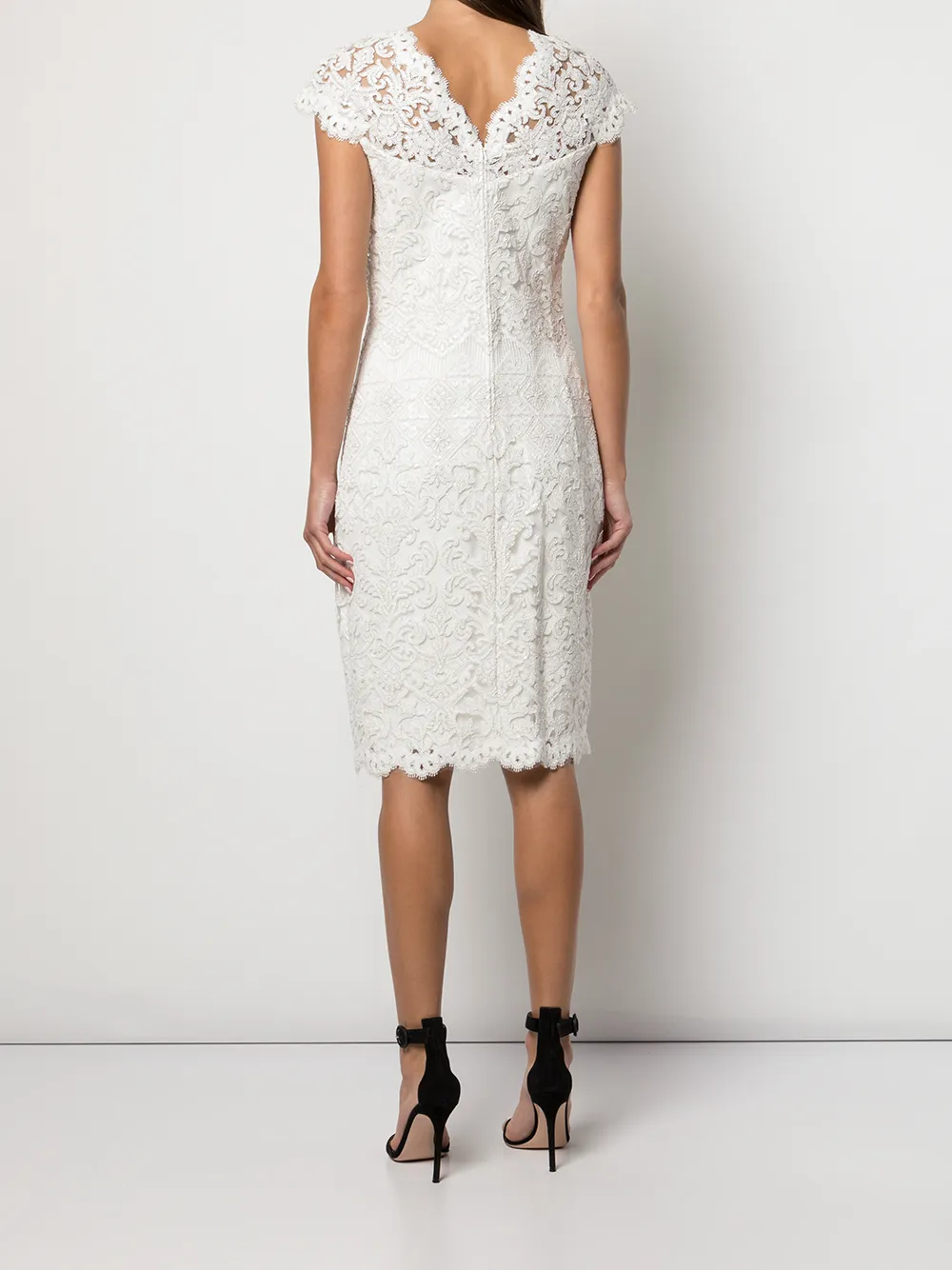 фото Tadashi shoji платье миди с вышивкой