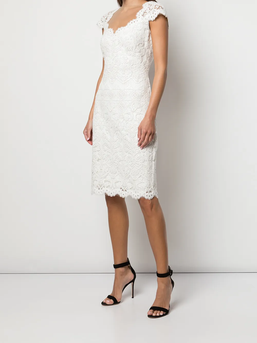 фото Tadashi shoji платье миди с вышивкой