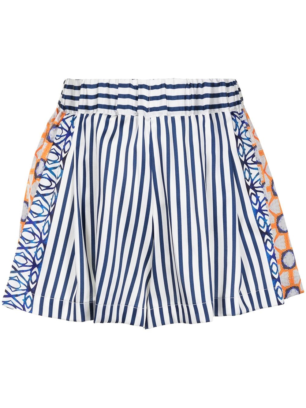Shop Silvia Tcherassi Eden Stripe Panelled Shorts In Multicolour