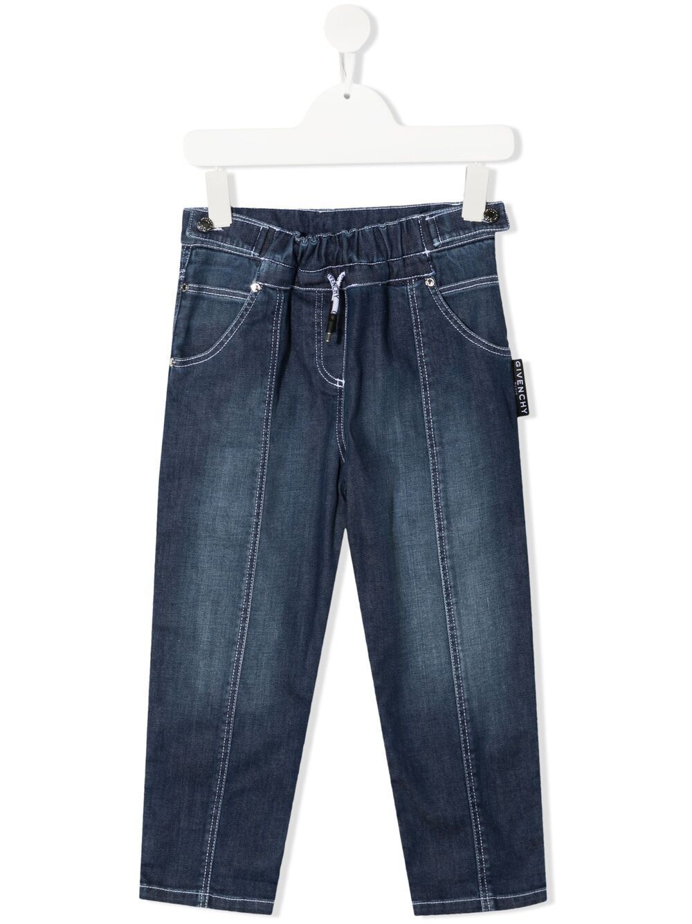 Givenchy Kids' Logo-print Denim Jeans In Blue
